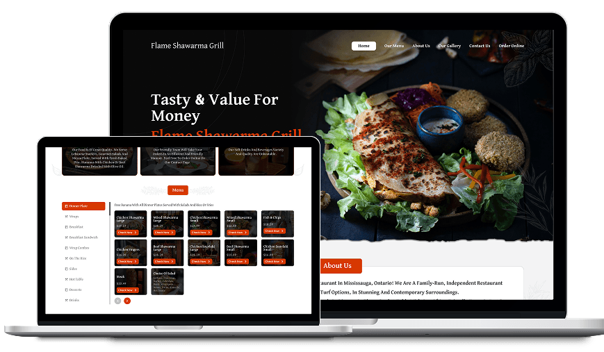 Flame Shawarma Grill - Food Website