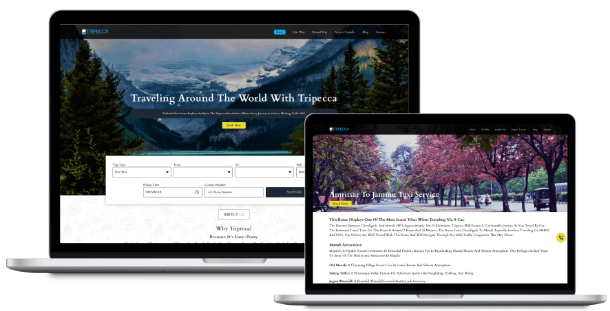 Tripecca - Taxi Booking Service Website